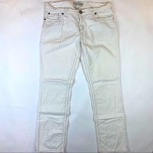 Aeropostale Corduroy Mid Rise Straight Leg Pants Size 13/14 off white